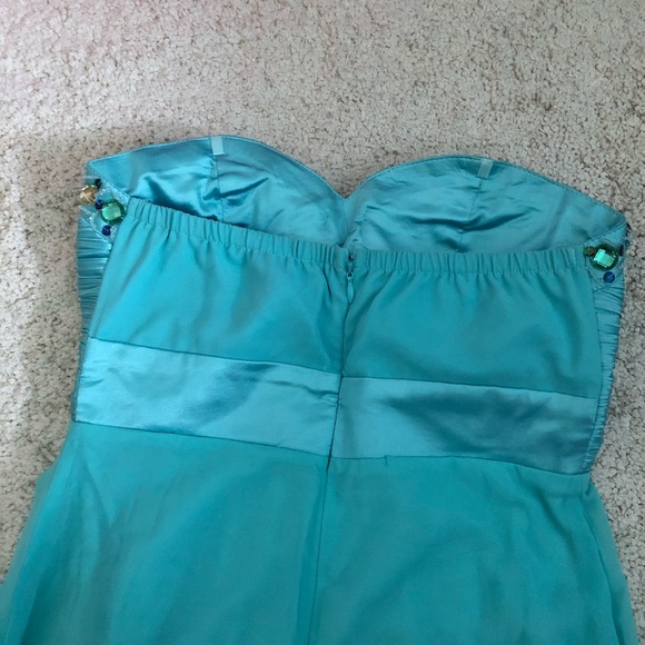 Ever Pretty Light Blue Strapless Prom Dress Size 4 - Picture 6 of 11